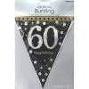 Party Animal Direct SPARKLING CELEBRATION 60TH BIRTHDAY FLAG BANNER