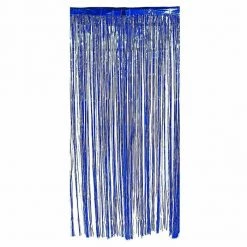Party Animal Direct METALLIC BLUE FOIL CURTAIN 90CM X 200CM