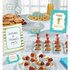 Party Animal Direct 1ST BIRTHDAY BLUE BUFFET DECORATION KIT