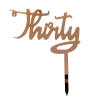 Party Animal Direct THIRTY ROSE GOLD ACRYLIC TOPPER
