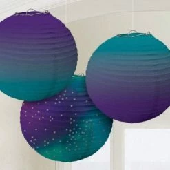 Party Animal Direct Pastel Ombré Purple & Blue Paper Landerns