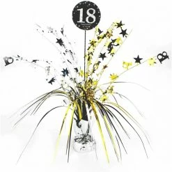 Party Animal Direct 18TH BIRTHDAY FOIL SPRAY CENTREPIECE