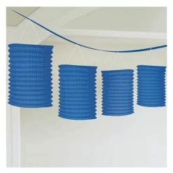 Party Animal Direct PAPER LANTERN GARLAND - ROYAL BLUE