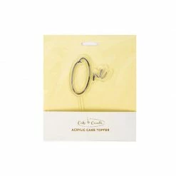 Party Animal Direct 1st Birthday ONE SILVER & CLEAR CAKE TOPPER