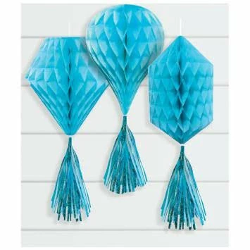 Party Animal Direct Mini Honeycomb Hanging Decorations Caribbean Blue 3 Pack 1st Birthday 3 Party Animal Direct Mini Honeycomb Hanging Decorations Caribbean Blue 3 Pack 1st Birthday