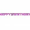 Party Animal Direct Sparkling Celebration Happy 18th Birthday Letter Banner - Pink