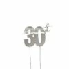 Party Animal Direct 30TH SILVER CAKE TOPPER 2 Party Animal Direct 30TH SILVER CAKE TOPPER