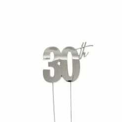 Party Animal Direct 30TH SILVER CAKE TOPPER