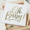 Party Animal Direct Baby Shower GOLD OH BABY! SHOWER GUEST BOOK