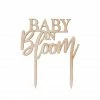Party Animal Direct WOODEN BABY IN BLOOM CAKE TOPPER Baby Shower