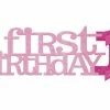 Party Animal Direct 1ST BIRTHDAY GIRL PINK GLITTER TABLE DECORATION