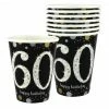 Party Animal Direct SPARKLING CELEBRATION 60TH BIRTHDAY PAPER CUPS (PACK OF 8)