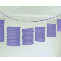Party Animal Direct PAPER LANTERN GARLAND - PURPLE
