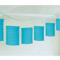 Party Animal Direct PAPER LANTERN GARLAND - BLUE