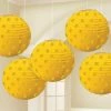 Party Animal Direct MINI PAPER PAPER LANTERNS 5PK - YELLOW