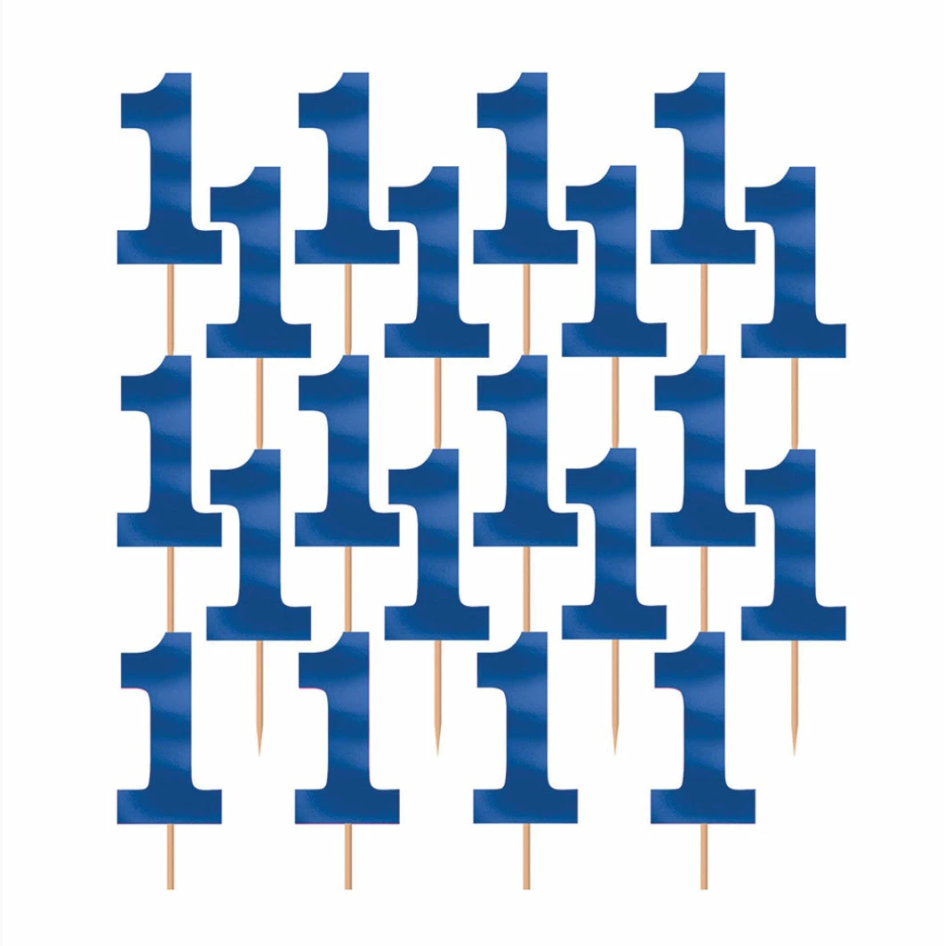 Party Animal Direct BOYS 1ST BIRTHDAY PINK FOIL CUPCAKE PICKS (PACK OF 36) 3 Party Animal Direct BOYS 1ST BIRTHDAY PINK FOIL CUPCAKE PICKS (PACK OF 36)