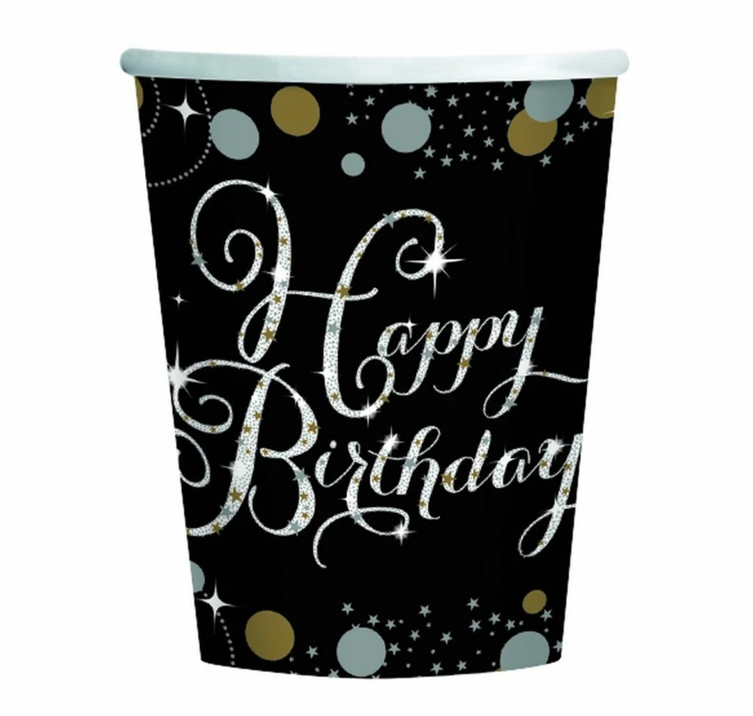 Party Animal Direct SPARKLING CELEBRATION HAPPY BIRTHDAY PAPER CUPS (PACK OF 8) 3 Party Animal Direct SPARKLING CELEBRATION HAPPY BIRTHDAY PAPER CUPS (PACK OF 8)