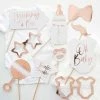 Party Animal Direct ROSE GOLD FOILED BABY SHOWER PHOTO BOOTH PROPS