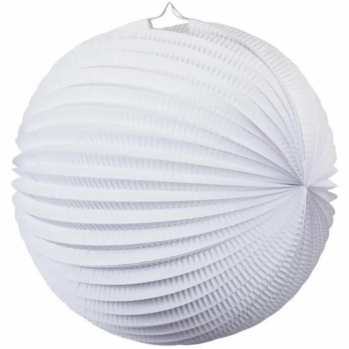 Party Animal Direct WHITE ACCORDION PAPER LANTERN 35CM 3 Party Animal Direct WHITE ACCORDION PAPER LANTERN 35CM