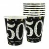 Party Animal Direct SPARKLING CELEBRATION 50TH BIRTHDAY PAPER CUPS (PACK OF 8) 80th Birthday