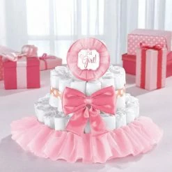 Party Animal Direct BABY SHOWER IT'S A GIRL NAPPY CAKE DECORATING KIT