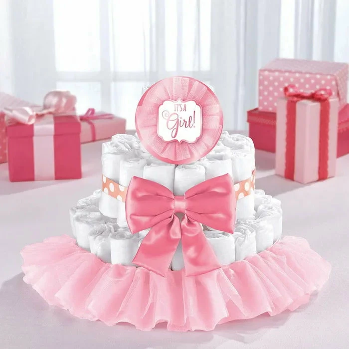 Party Animal Direct BABY SHOWER IT'S A GIRL NAPPY CAKE DECORATING KIT 3 Party Animal Direct BABY SHOWER IT'S A GIRL NAPPY CAKE DECORATING KIT