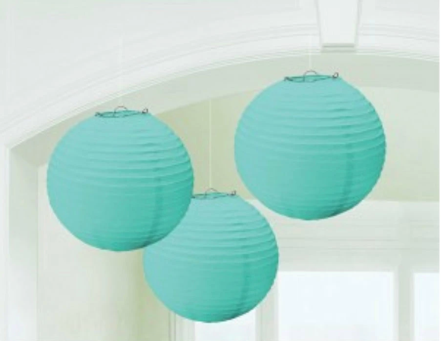 Party Animal Direct Pastel Mint Green PAPER LANTERNS MINT GREEN (PACK OF 3) 3 Party Animal Direct Pastel Mint Green PAPER LANTERNS MINT GREEN (PACK OF 3)