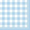 Party Animal Direct Baby Shower BABY BLUE GINGHAM LUNCHEON NAPKINS - PK16