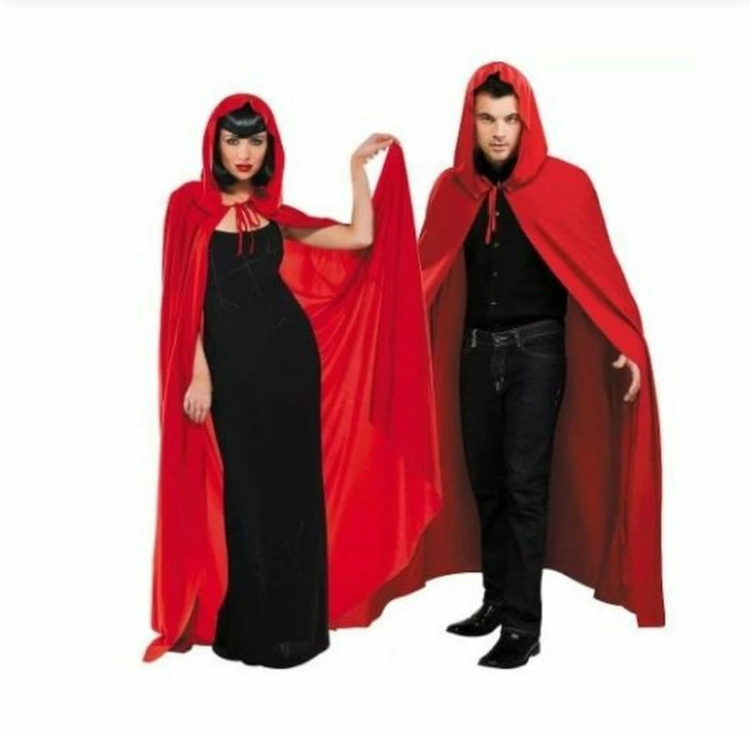 Party Animal Direct ADULT FULL LENGTH RED HOODED CAPE Costumes 3 Party Animal Direct ADULT FULL LENGTH RED HOODED CAPE Costumes