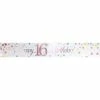 Party Animal Direct SPARKLING FIZZ ROSE GOLD 16TH BIRTHDAY BANNER