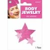 Party Animal Direct Costumes Body Jewellery Pink Stars