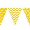 Party Animal Direct YELLOW & WHITE PENNANT BANNER 2 Party Animal Direct YELLOW & WHITE PENNANT BANNER