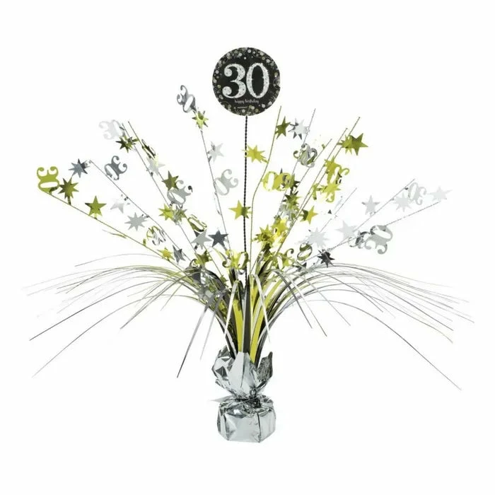 Party Animal Direct 30TH BIRTHDAY FOIL SPRAY CENTREPIECE 3 Party Animal Direct 30TH BIRTHDAY FOIL SPRAY CENTREPIECE