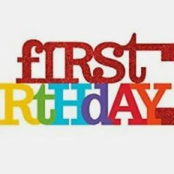 Party Animal Direct 1st Birthday Rainbow Glitter Table Decoration