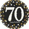 Party Animal Direct SPARKLING CELEBRATION 70TH BIRTHDAY LARGE PAPER PLATES (PACK OF 8) 2 Party Animal Direct SPARKLING CELEBRATION 70TH BIRTHDAY LARGE PAPER PLATES (PACK OF 8)