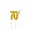 Party Animal Direct 70th Birthday 70TH GOLD CAKE TOPPER