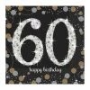 Party Animal Direct SPARKLING CELEBRATION 60TH BIRTHDAY SMALL NAPKINS / SERVIETTES (PACK OF 16)