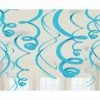 Party Animal Direct Blue TEAL SWIRL DECORATIONS (PACK OF 12) 2 Party Animal Direct Blue TEAL SWIRL DECORATIONS (PACK OF 12)