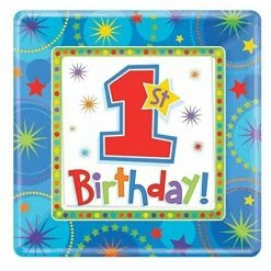 Party Animal Direct One-derful Birthday Boy Luncheon Plates - 8PK 1st Birthday