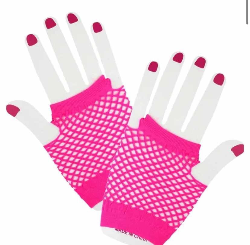Party Animal Direct Pink Fishnet Gloves 3 Party Animal Direct Pink Fishnet Gloves