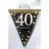 Party Animal Direct SPARKLING CELEBRATION 40TH BIRTHDAY FLAG BANNER
