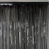 Party Animal Direct METALLIC DOOR CURTAIN - BLACK