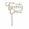 Party Animal Direct TWENTY ONE SILVER ACRYLIC TOPPER 2 Party Animal Direct TWENTY ONE SILVER ACRYLIC TOPPER