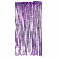 Party Animal Direct METALLIC PURPLE FOIL CURTAIN 91.4CM X 2.43M
