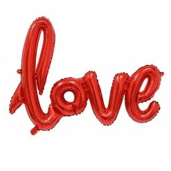 Party Animal Direct LOVE Script Foil Balloon - Red