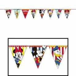 Party Animal Direct Disney Mickey Carnival Banner Flag Pennant 2.4m Mickey Mouse