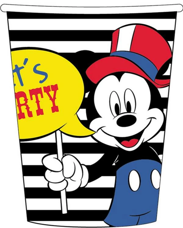 Party Animal Direct Disney Mickey Carnival Cups 266ml Pack Of 8 Mickey Mouse 3 Party Animal Direct Disney Mickey Carnival Cups 266ml Pack Of 8 Mickey Mouse