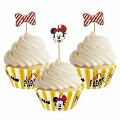 AMSCAN Disney Mickey Mouse Vintage Carnival Cupcake Cases - Pack Of 24