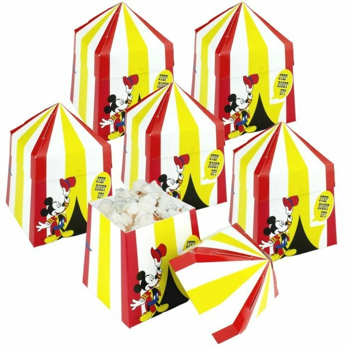 Party Animal Direct Disney Mickey Mouse Vintage Carnival Favour Boxes - Pack Of 6 3 Party Animal Direct Disney Mickey Mouse Vintage Carnival Favour Boxes - Pack Of 6