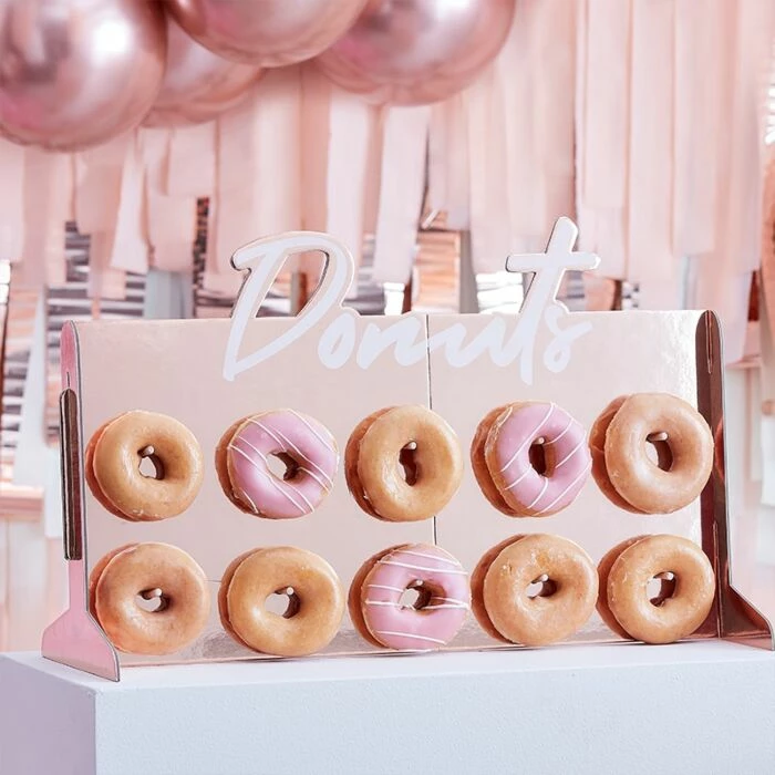 Party Animal Direct ROSE GOLD FOILED DONUT WALL 3 Party Animal Direct ROSE GOLD FOILED DONUT WALL